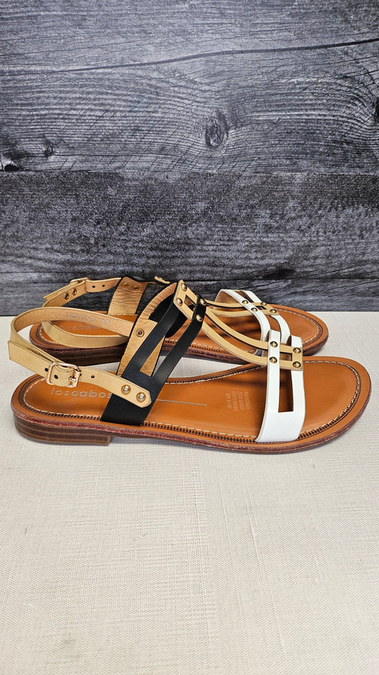 Los Cabos Multi Strappy Flat Sandal (38)