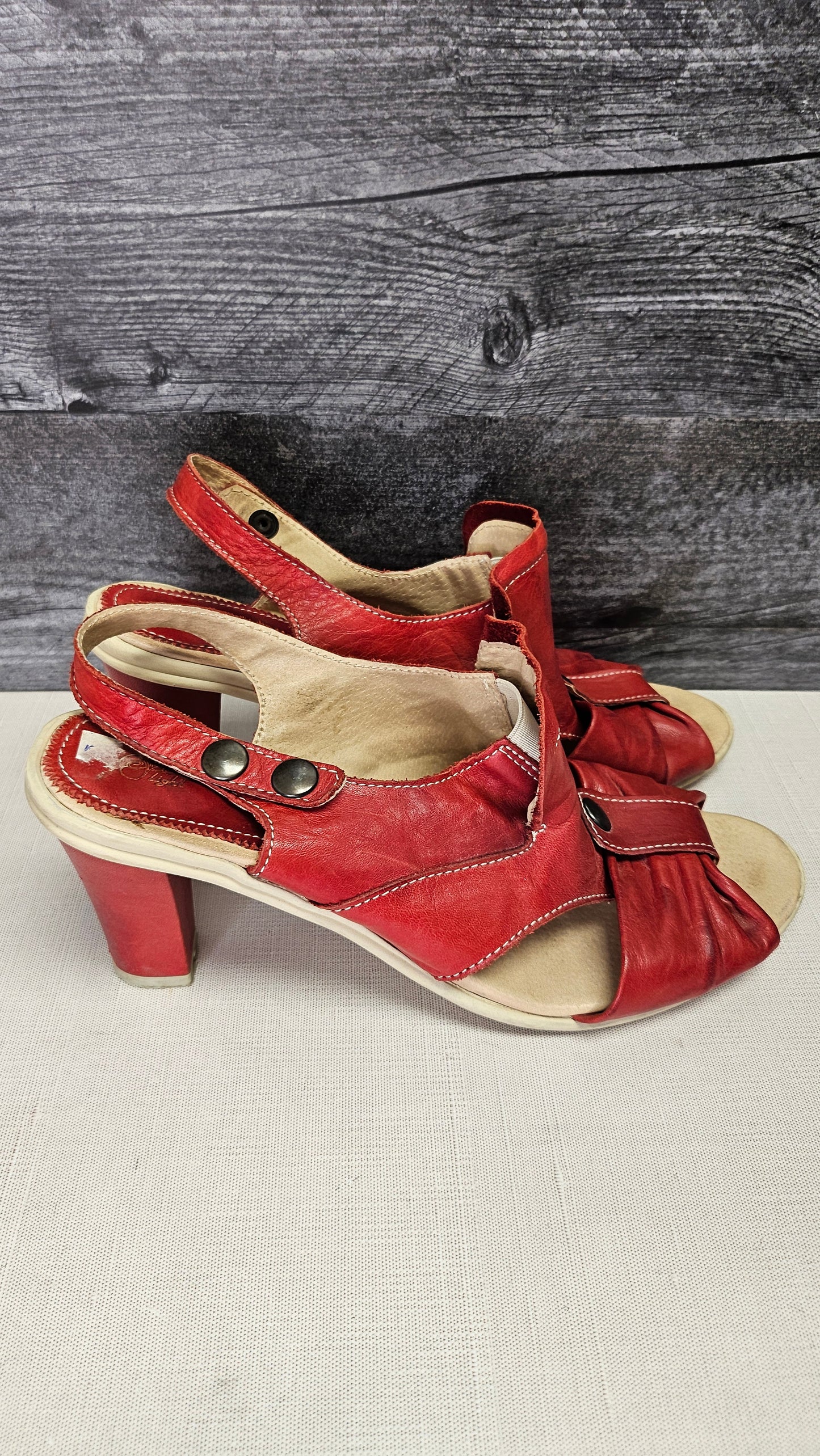 Eject Red Strappy Heel (41)