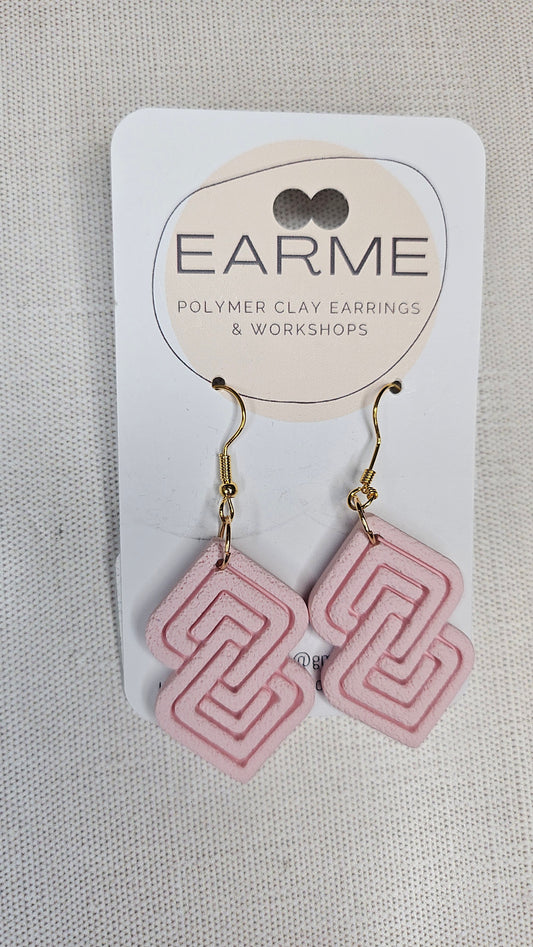 Earme Pink Geometric Earring BNWT