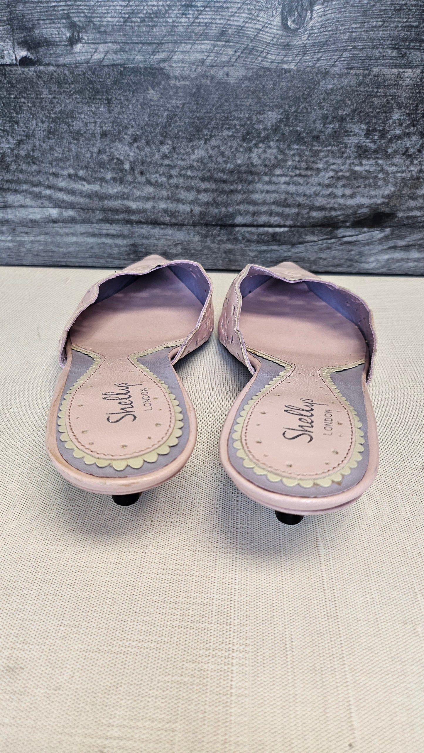 Shellys London Pink Kitten Heel Slides (37)