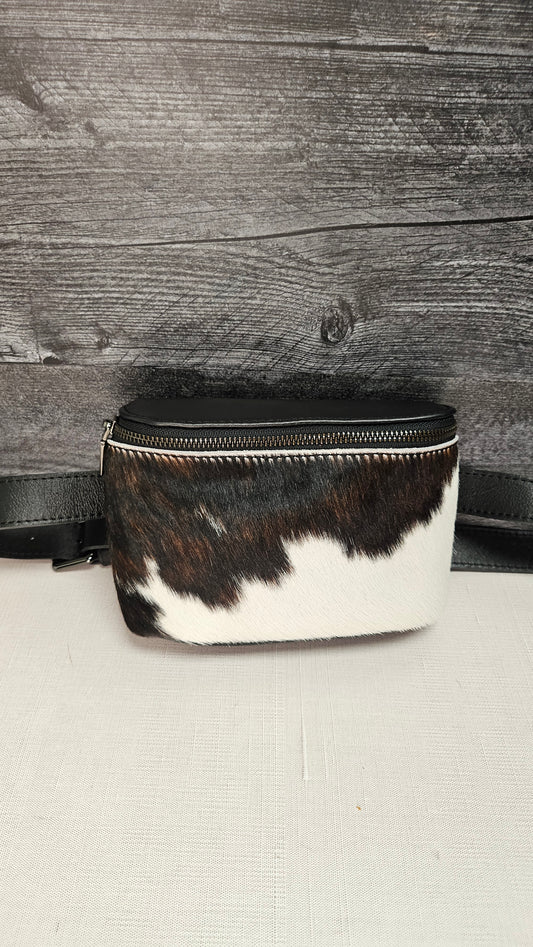 Made in Italy Calf Hide Fur Belt Bag 15x23x8