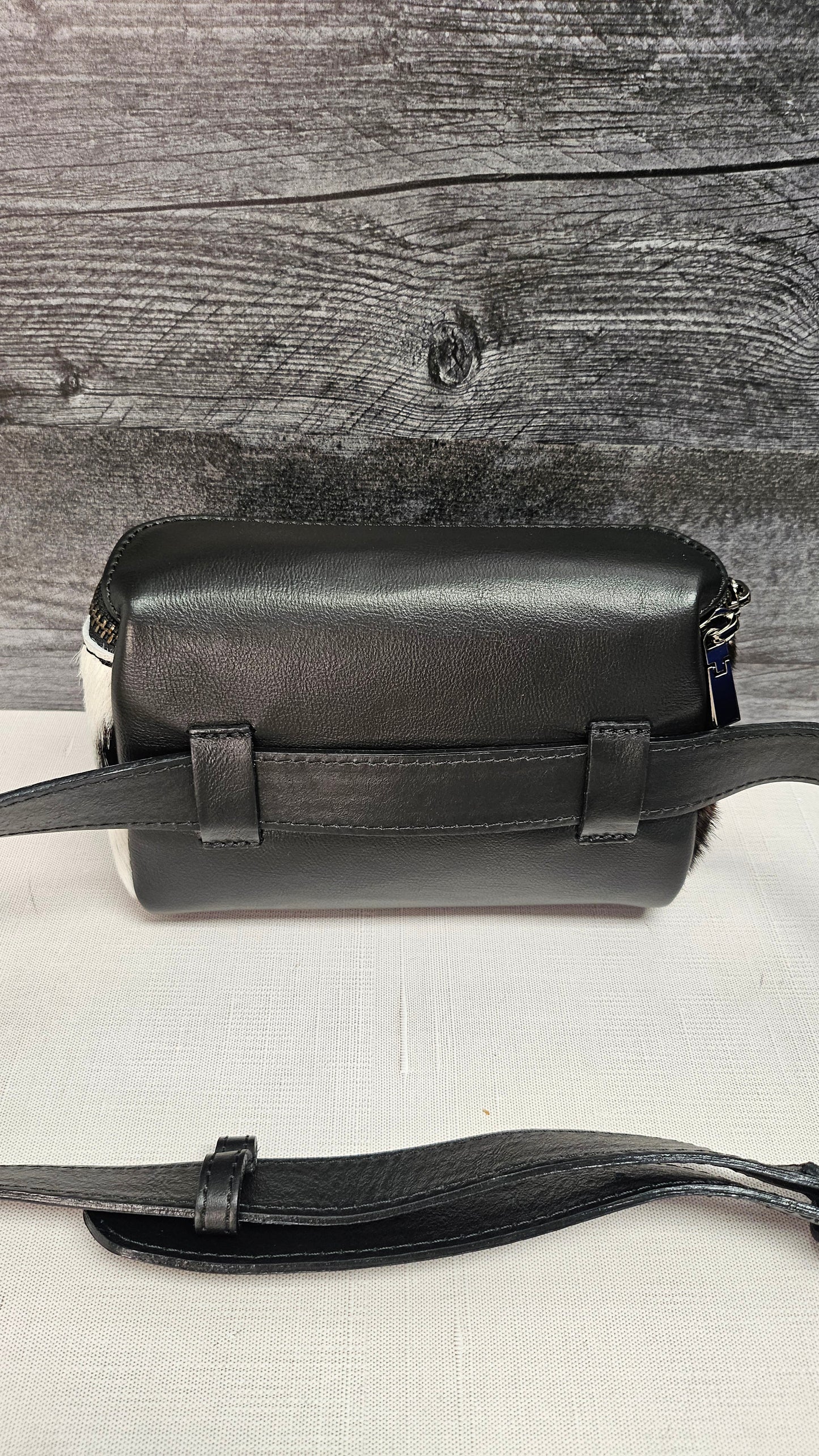 Made in Italy Calf Hide Fur Belt Bag 15x23x8