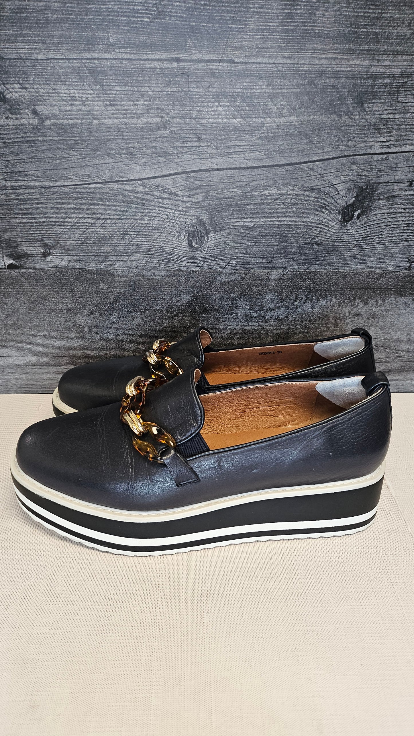 Bresley Navy Platform Loafers (39)