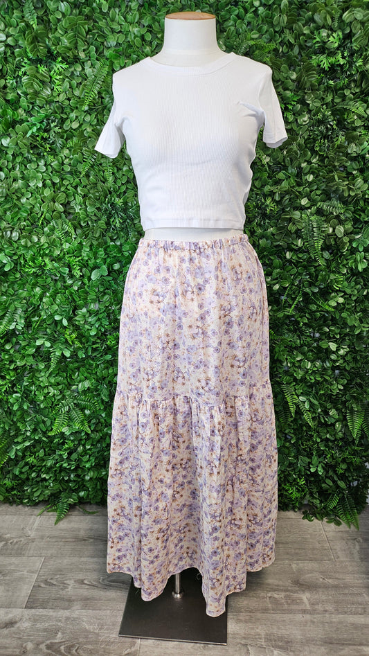 Unknown Floral Tiered Skirt (10)