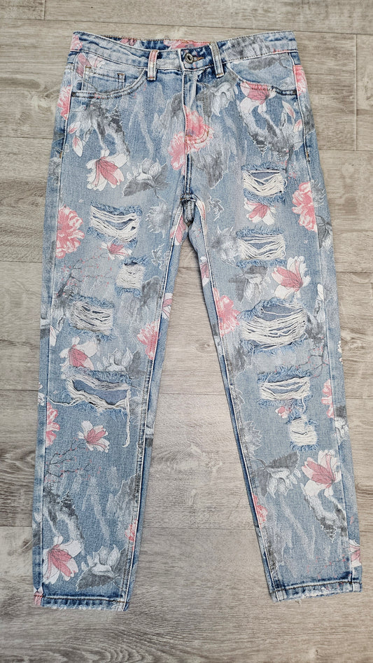 Art:y Floral Denim Rip Jean 8