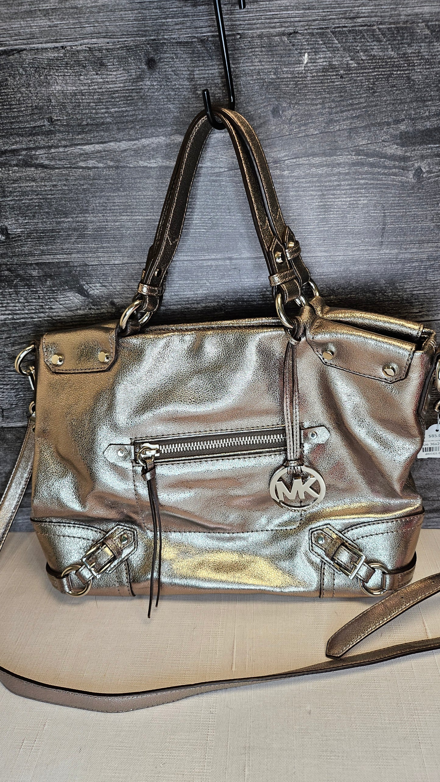 Michael Kors Copy Silver Grey Metallic Bag 36x26x9cm