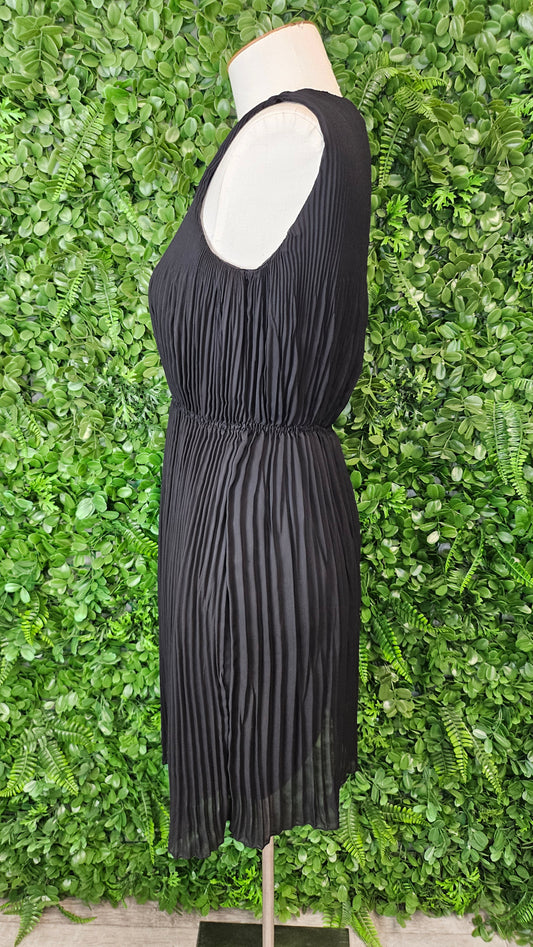 Zara Black Pleat Dress (10)