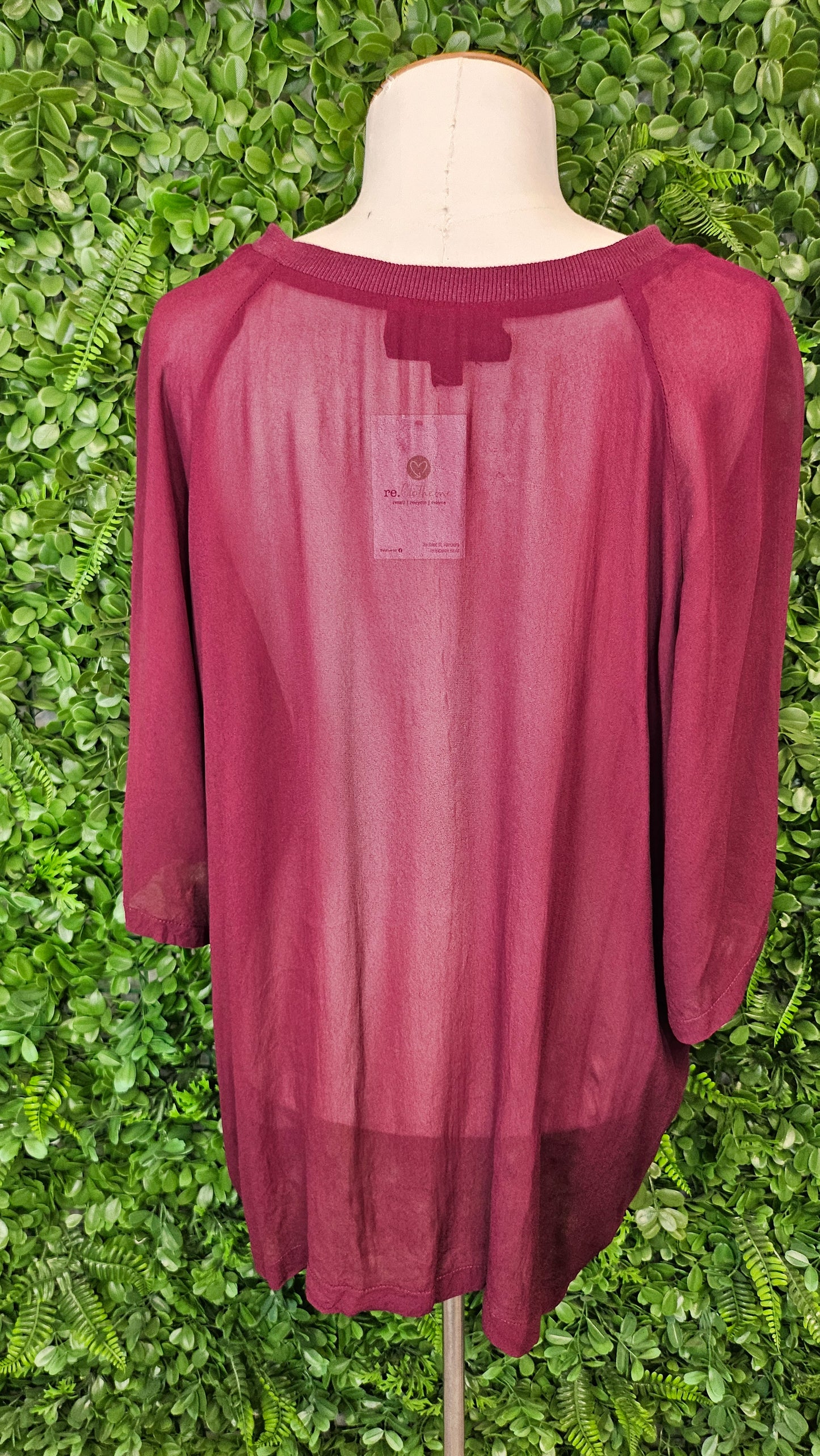 Curate Burgundy Picture Perfect Top (16-18)