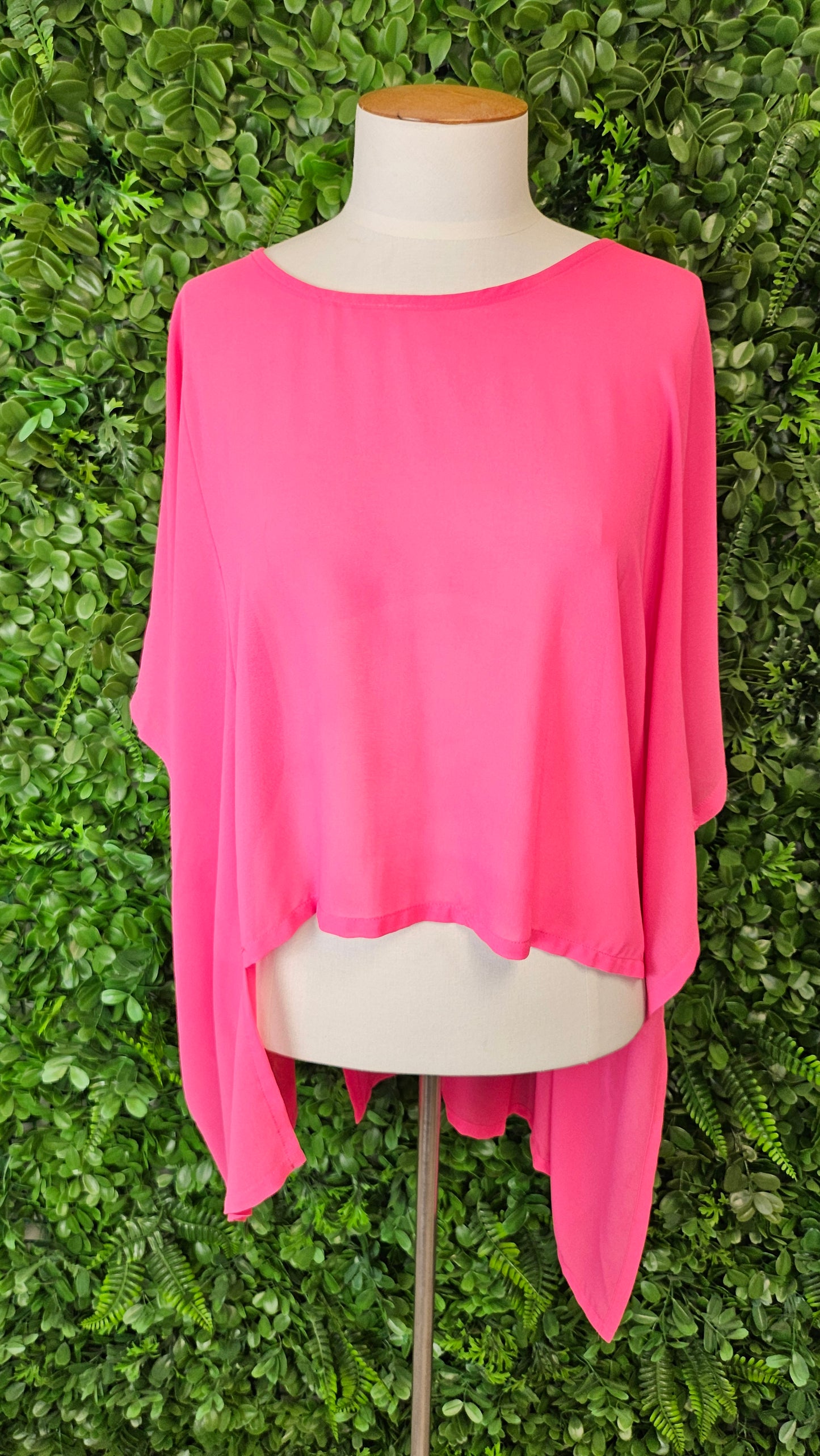 Creed Pink Sheer Top OSFM