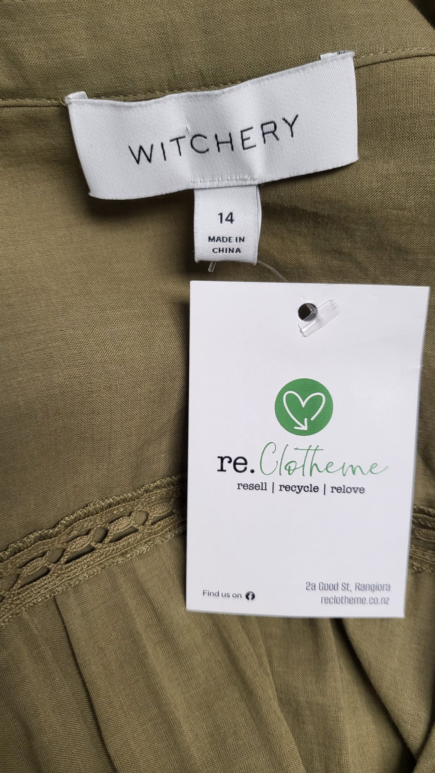 Witchery Khaki Smock Dress (14)