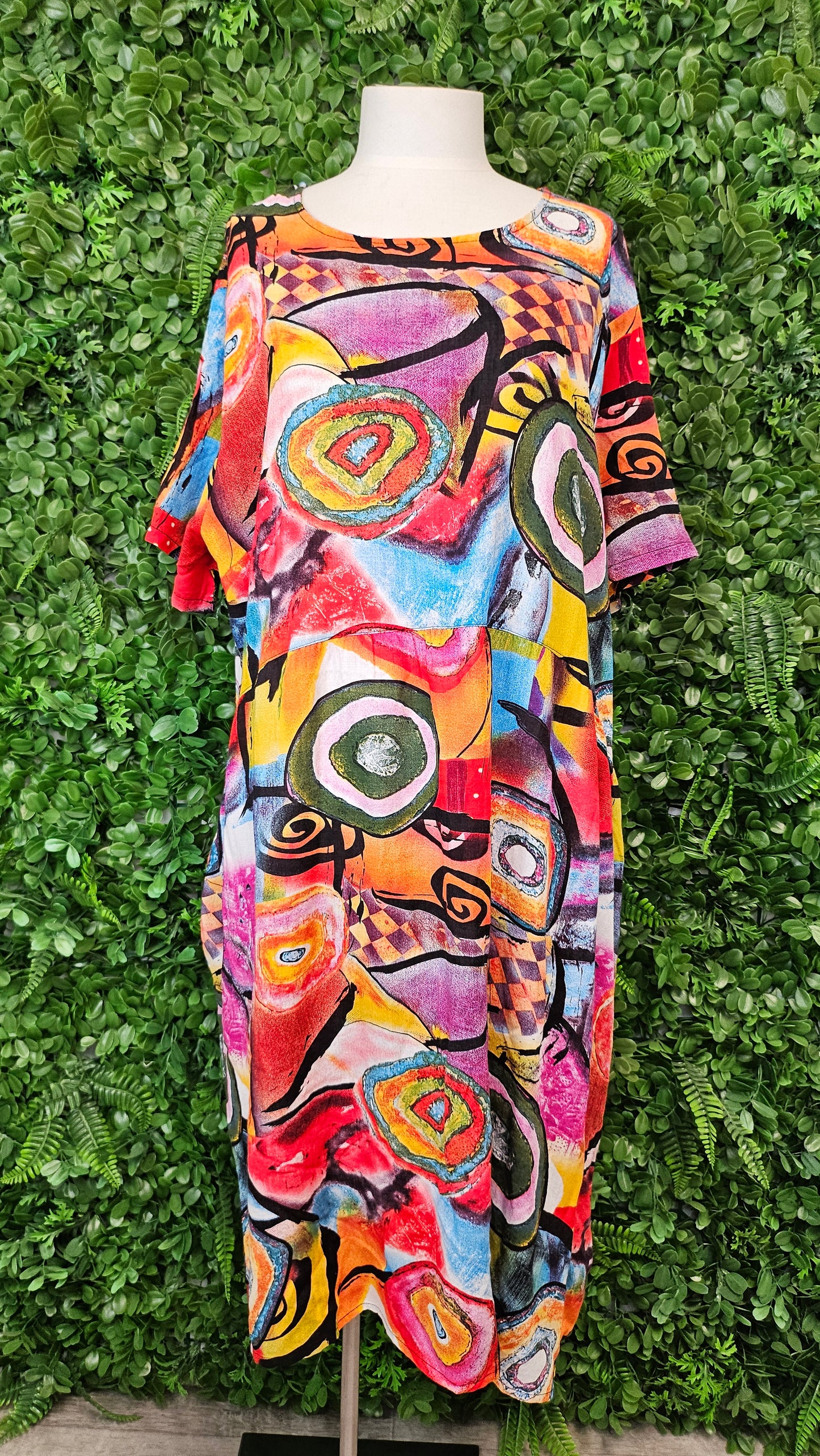 BOSSY B Multi Abstract Dress BNWT (18)