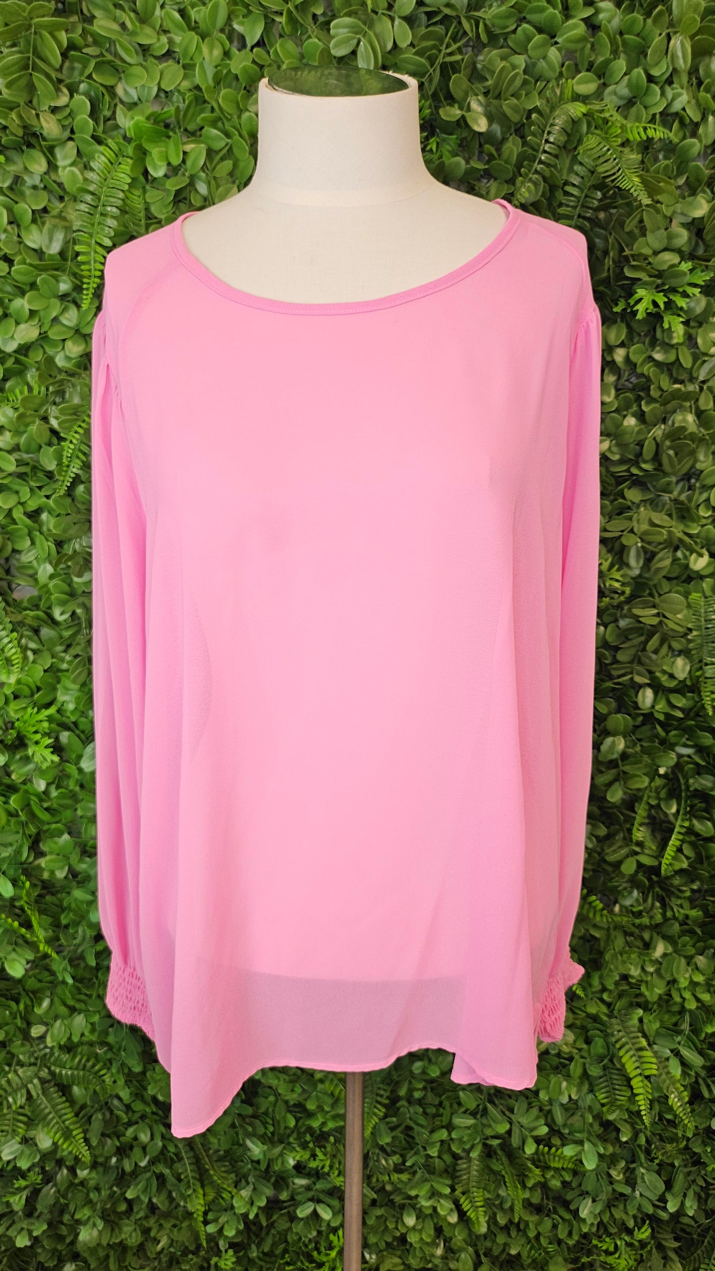 Coco & Belle Pink Sheer Top (18)