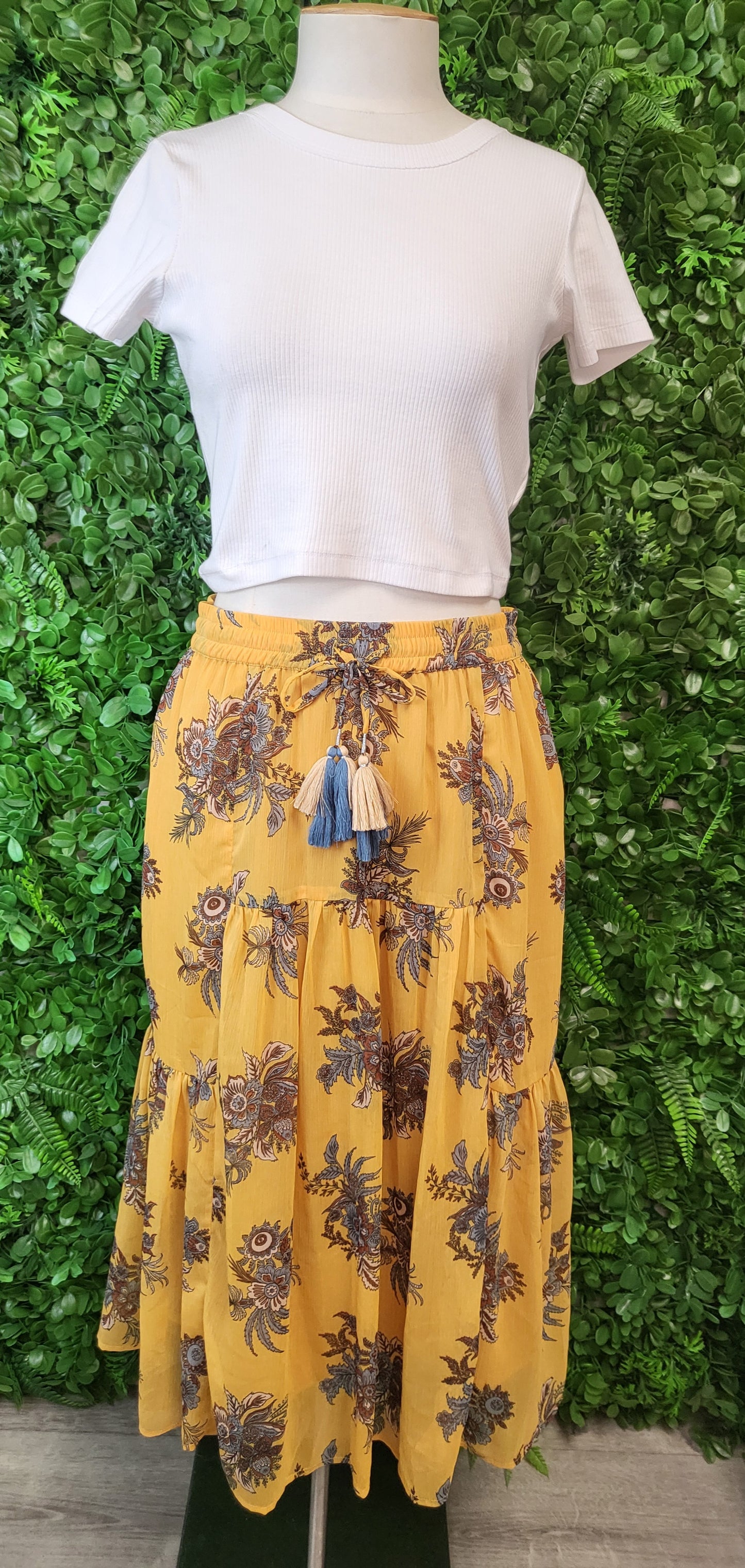 Foxwood Mustard Boho Skirt (8)