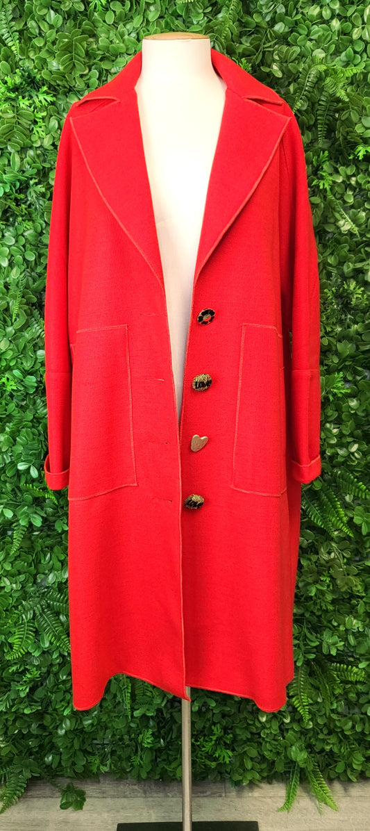 David Pond Red Calista Coat BNWT (10-14)