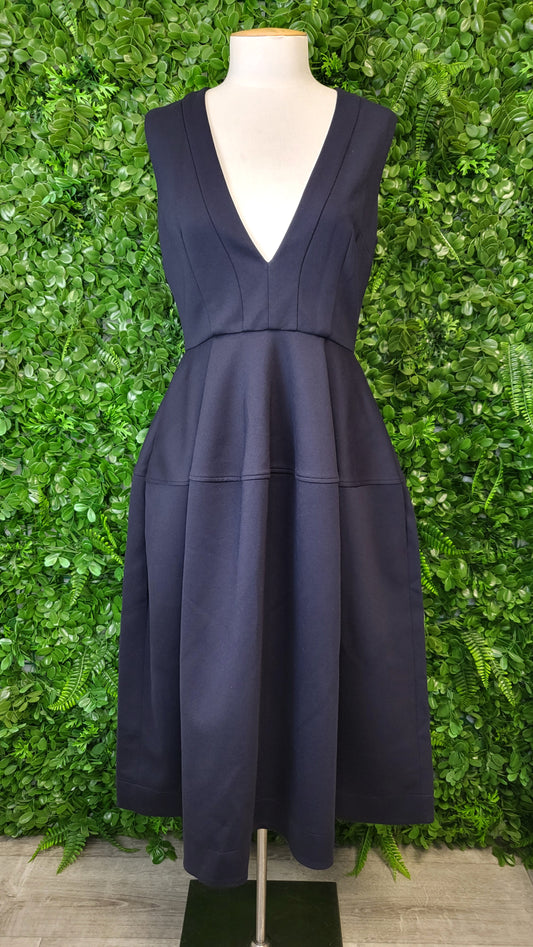 Nicholas Ink Ponti Deep V-Neck Dress (10)