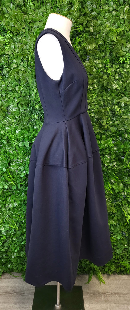 Nicholas Ink Ponti Deep V-Neck Dress (10)