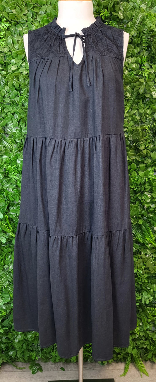 Betty Basics Black Tiered Dress (10)