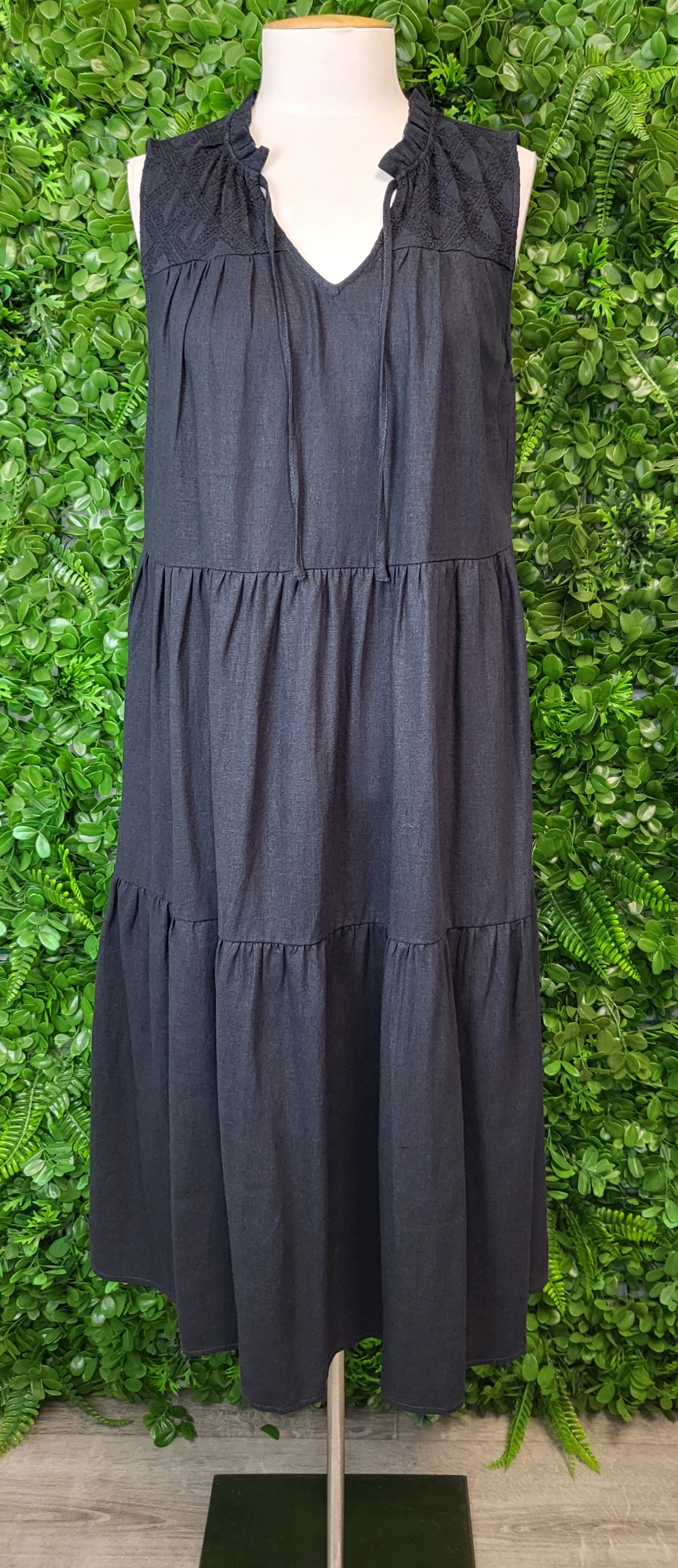 Betty Basics Black Tiered Dress (10)