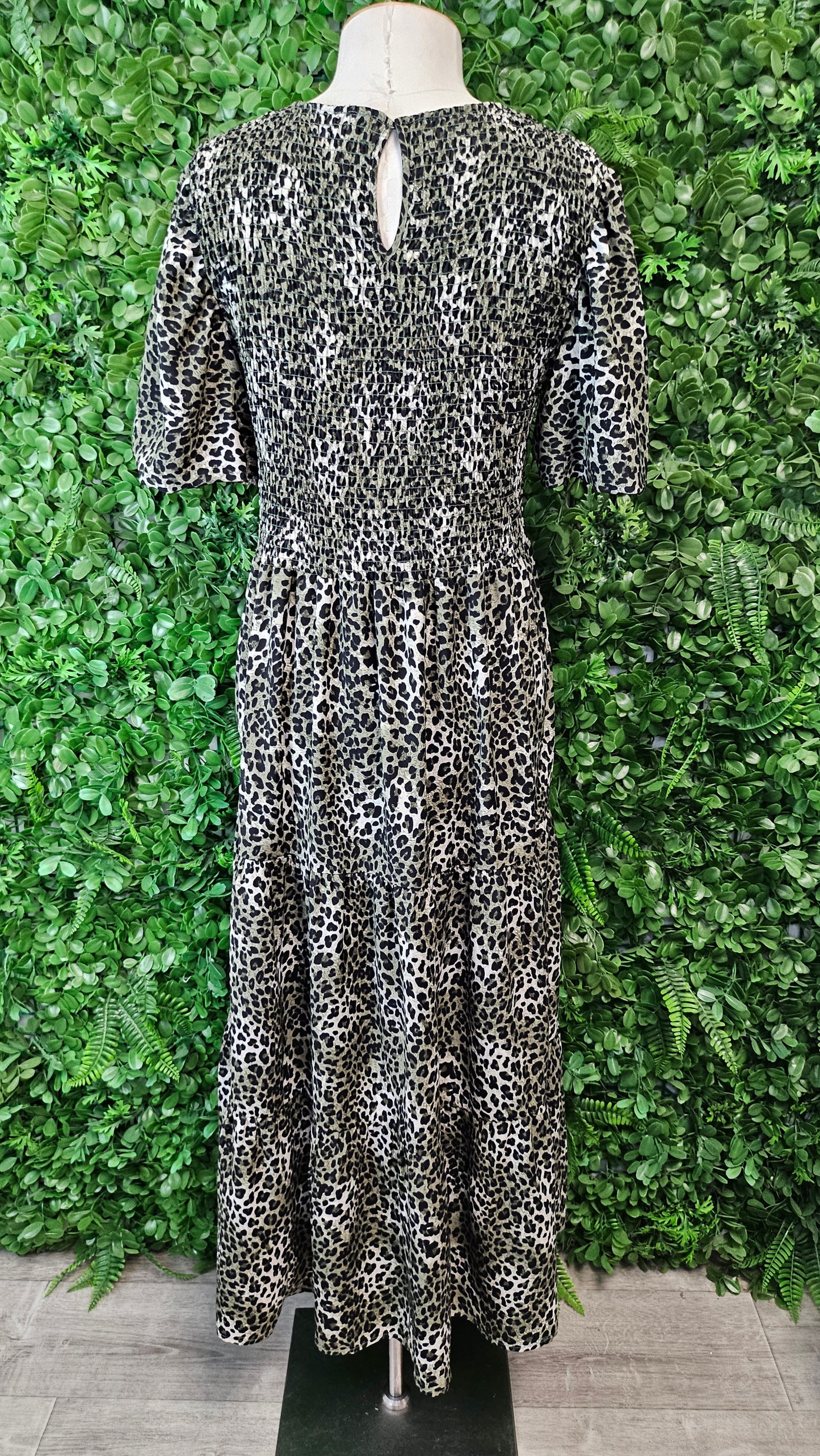 Seeking Lola Olive Animal Print Dress (12)