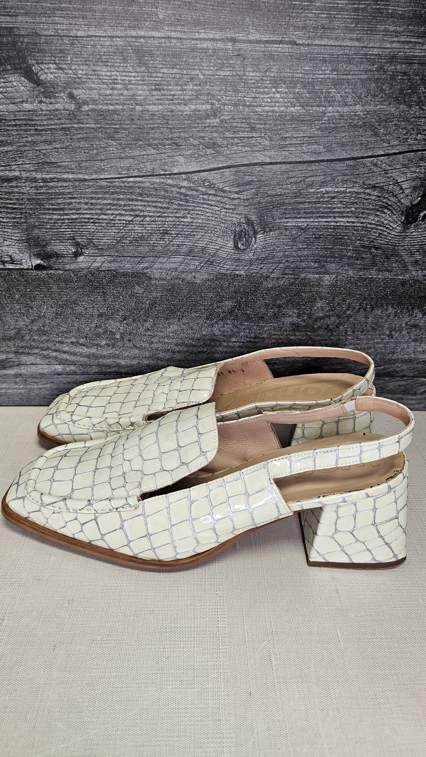 Wonders Cream Slingback Loafer (41)