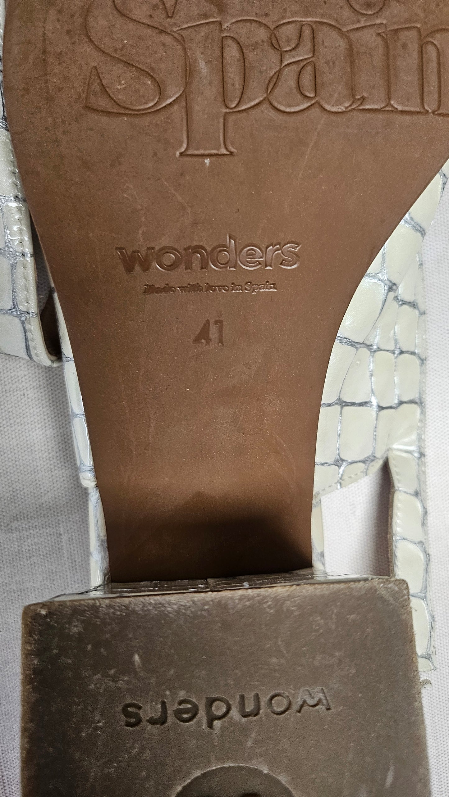 Wonders Cream Slingback Loafer (41)