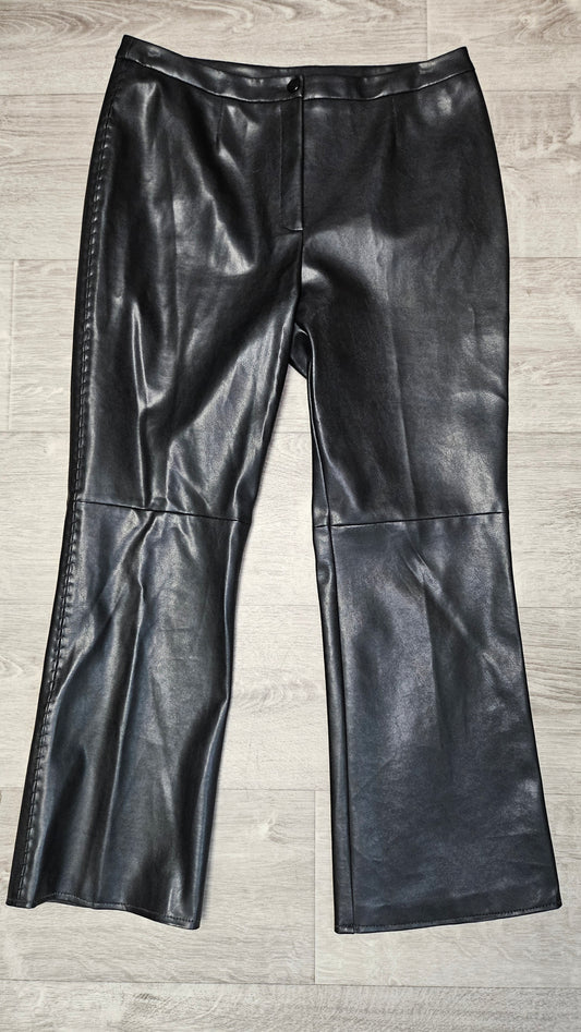 Next UK Black Pleather Pant (14)