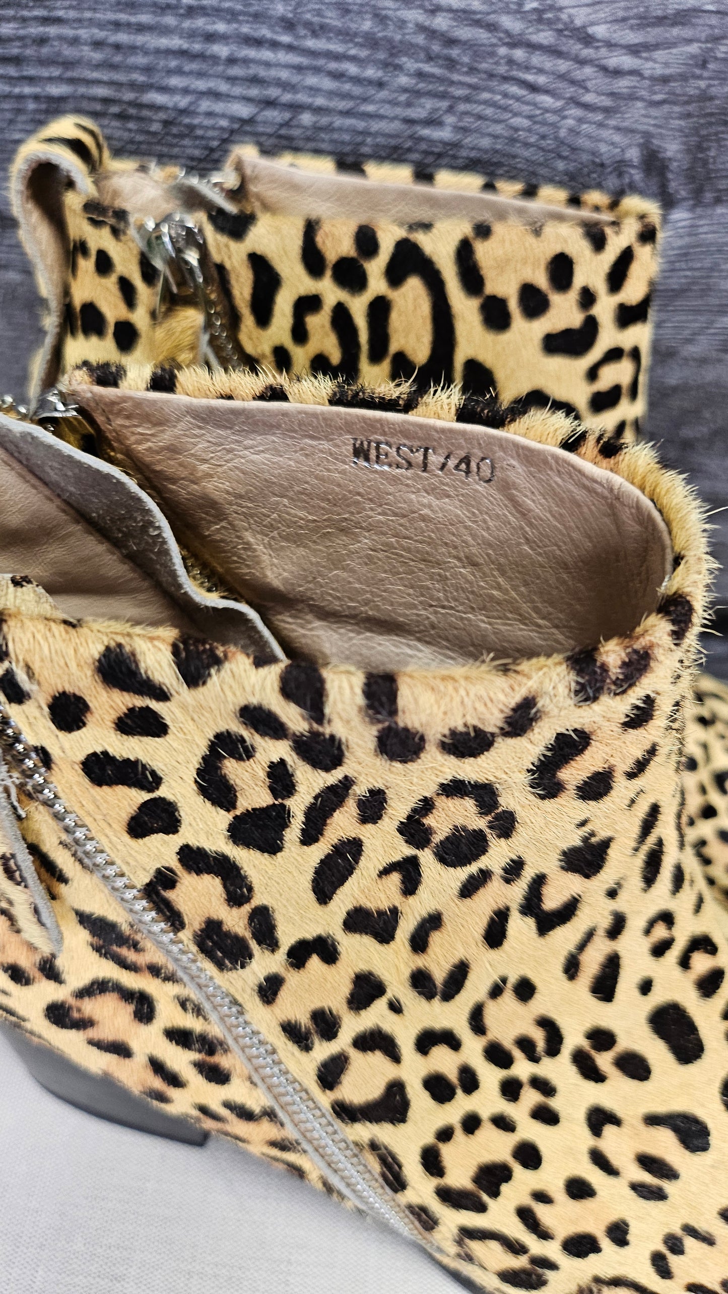 Andrea Biani  Leopard Print Boot (40)