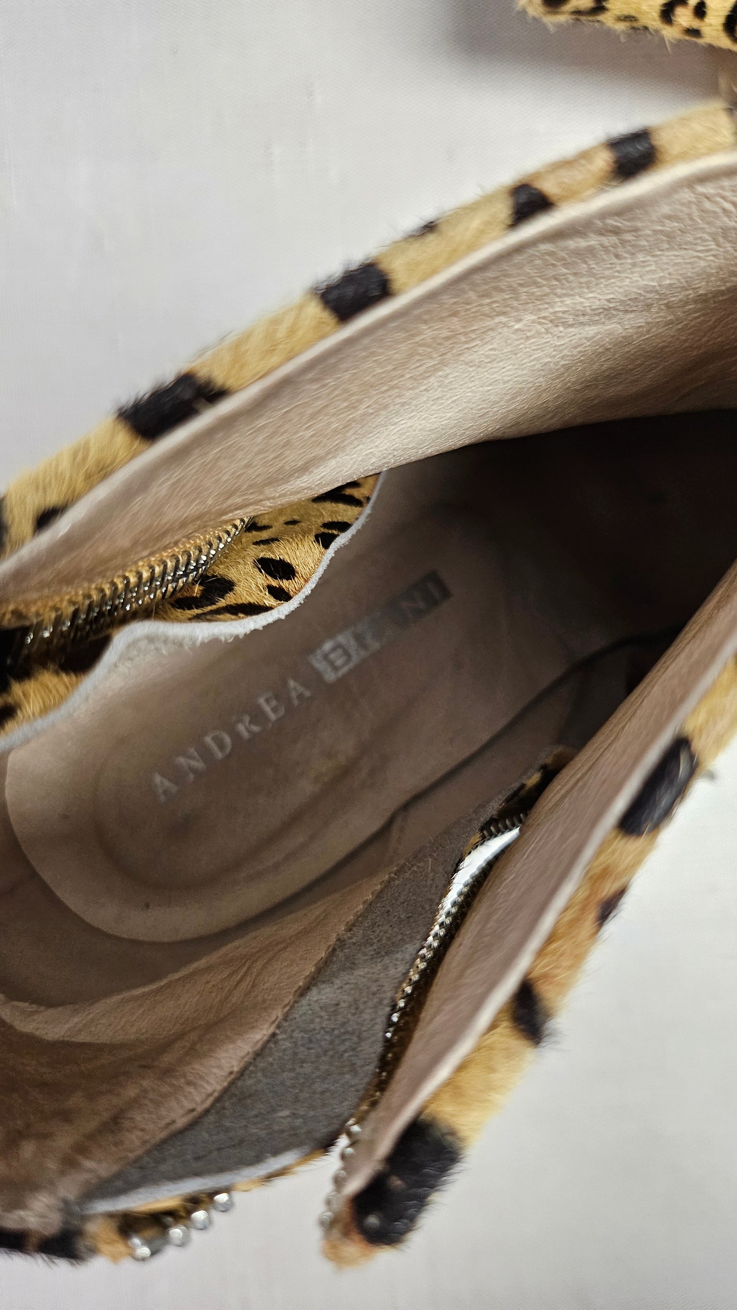Andrea Biani  Leopard Print Boot (40)
