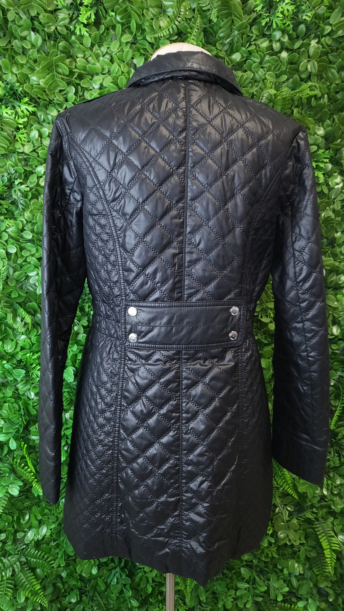 Laundry by Shelli Segal Black Quilted Coat (12)