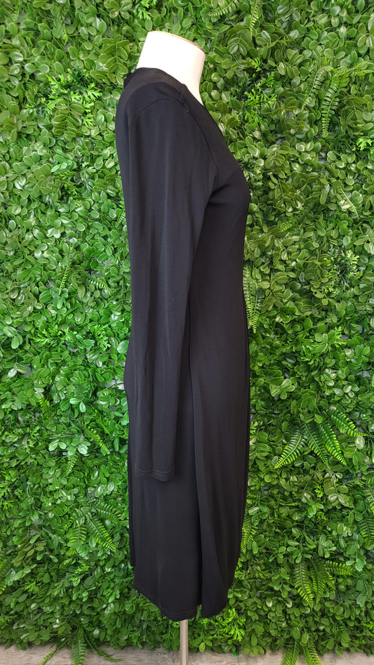 Paula Ryan Black Pleat Front Dress (10)