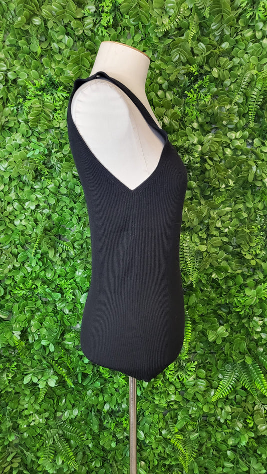 Decjuba Black Knit Vest Top (12-14)
