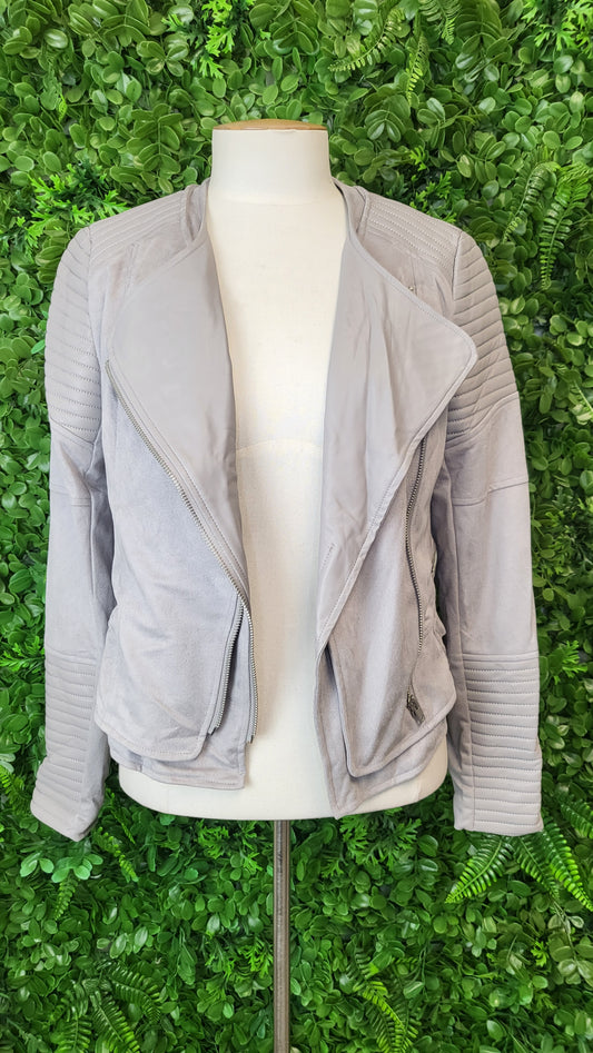 Decjuba Grey Suede & Pleather Jacket (10)