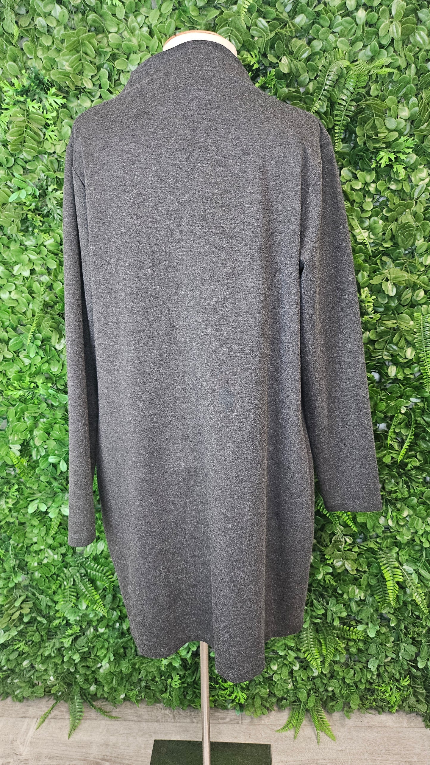 Memo Grey Draped Front Dress (14)