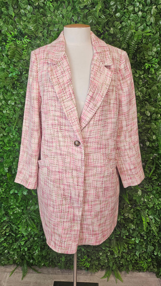 Blue Illusion Multi Tweed Textured Jacket (14)