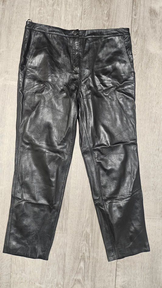 Lonely Hearts Black Leather Pant BNWT (10)