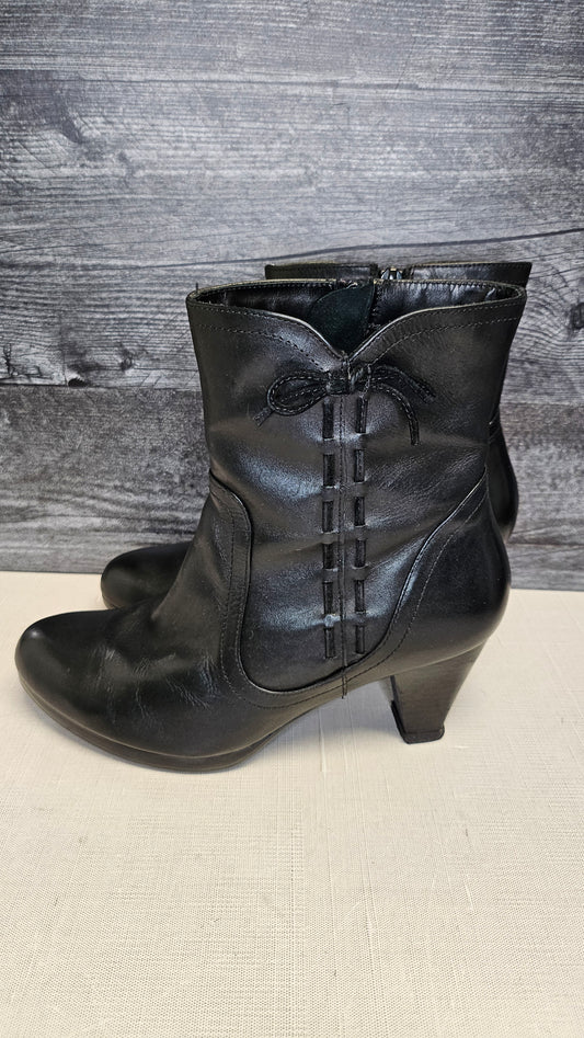 Ziera Black Leather Mid Boot (37)