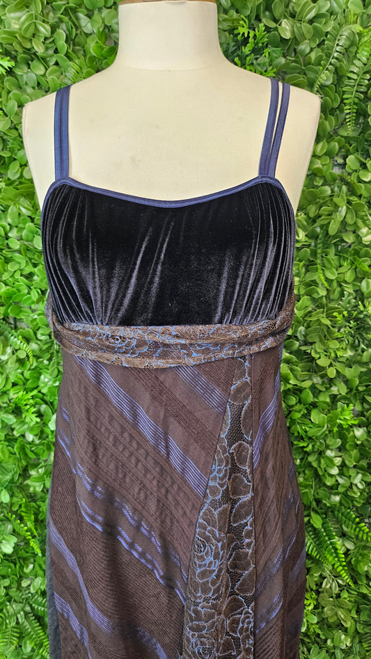 Annah Stretton Brown/Blue A-line Dress (14)