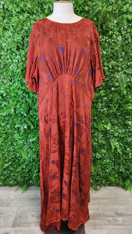 Annah Stretton Rust Embossed Dress (18)
