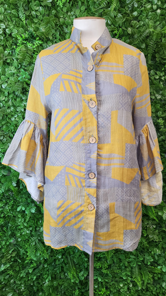 Cupcake grey/yellow Fan Sleeve Shirt (10)