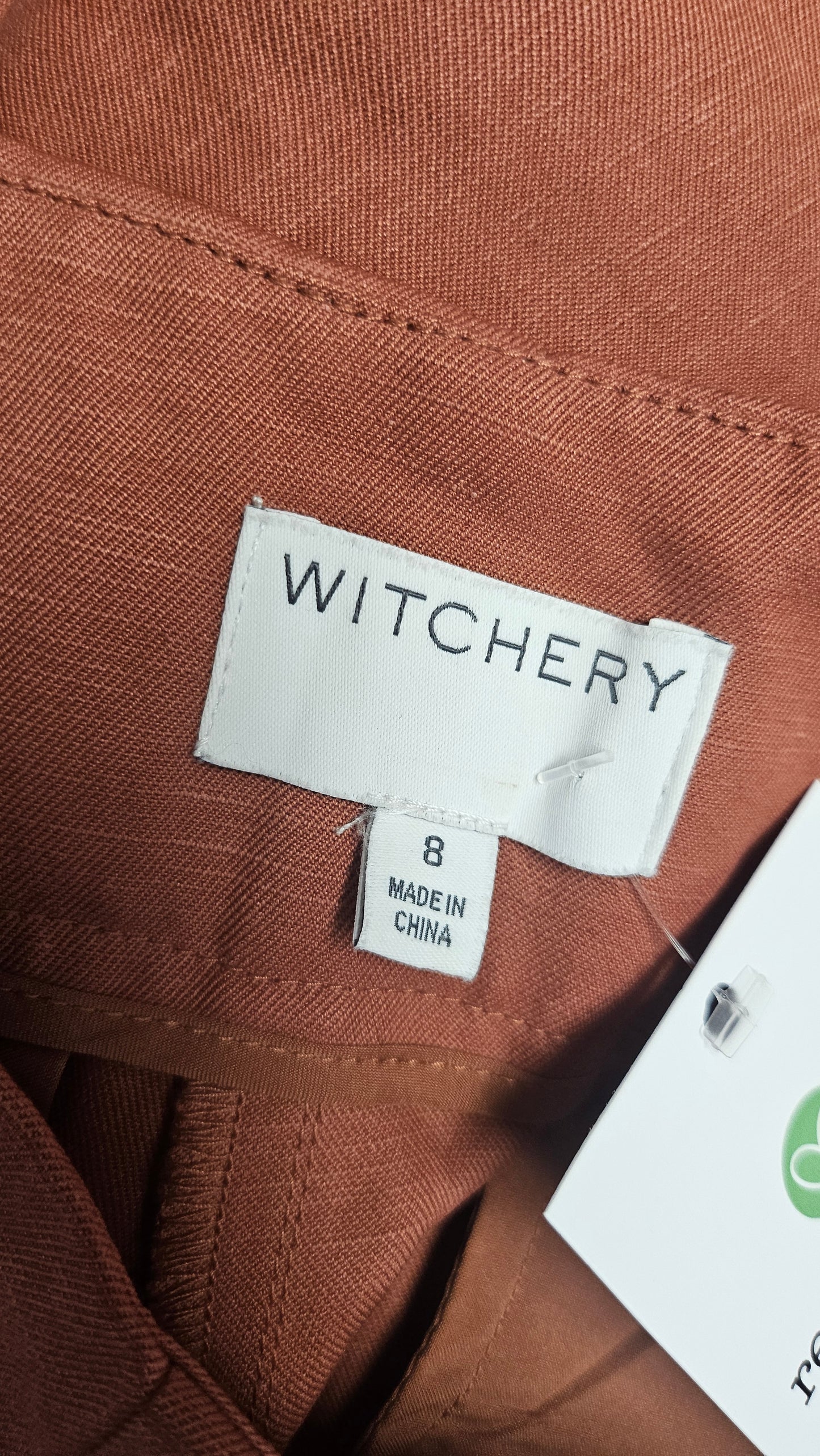 Witchery Rust Linen Blend Pant (8)