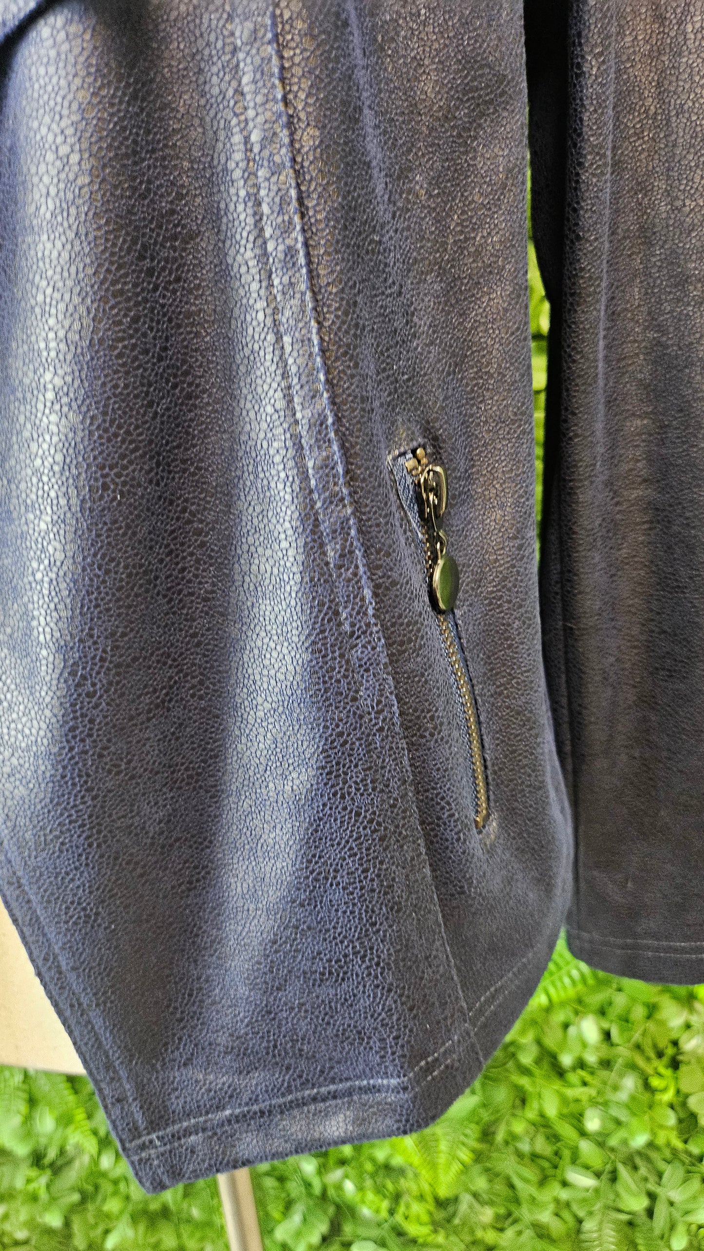 Runway NYC Ink Blue Wet look Jacket (12)