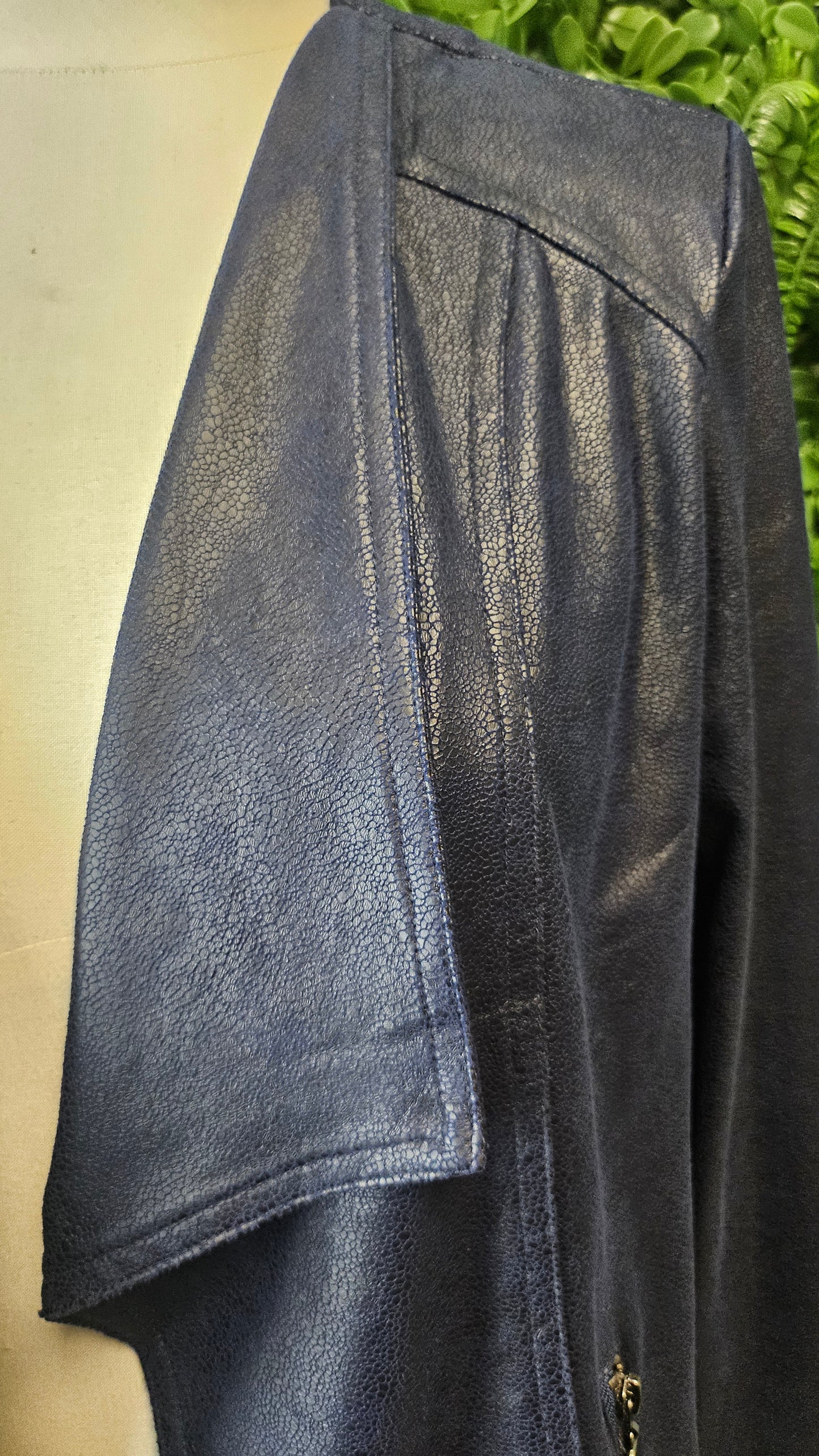 Runway NYC Ink Blue Wet look Jacket (12)