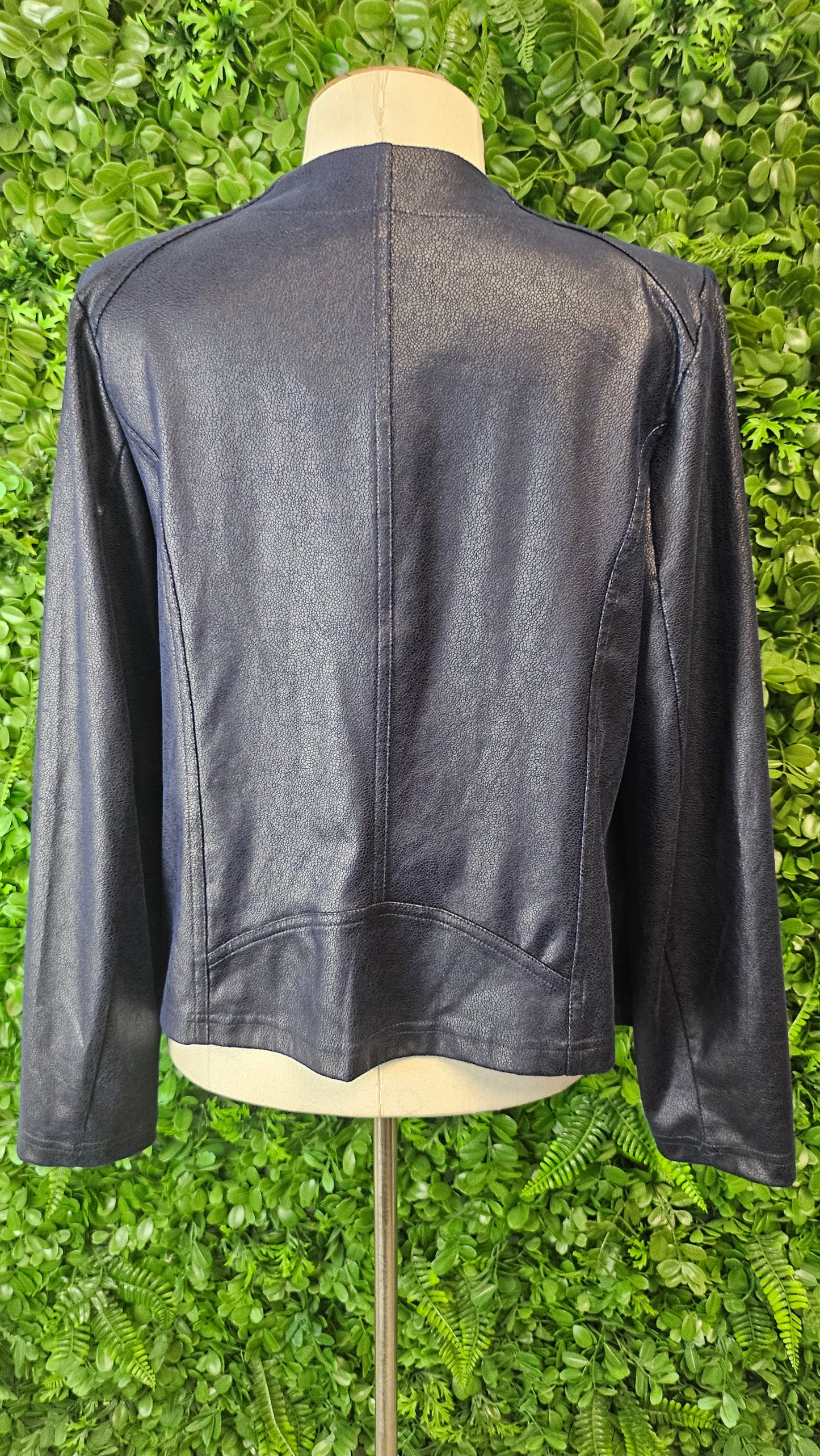 Runway NYC Ink Blue Wet look Jacket (12)