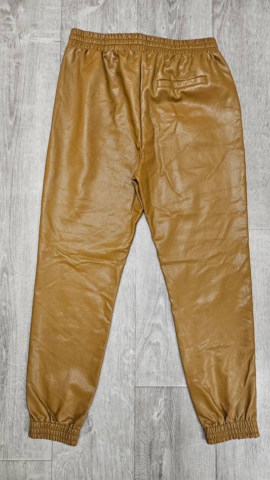 Stella+Gemma Mustard Pleather Joggers (14-16)