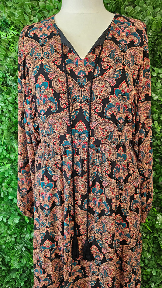 Molly Bracken Print Long Sleeve Print Dress (10-12)