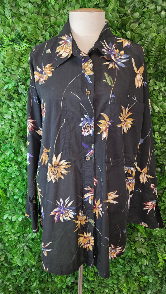 Hannes Roether Black Floral Shirt (12)