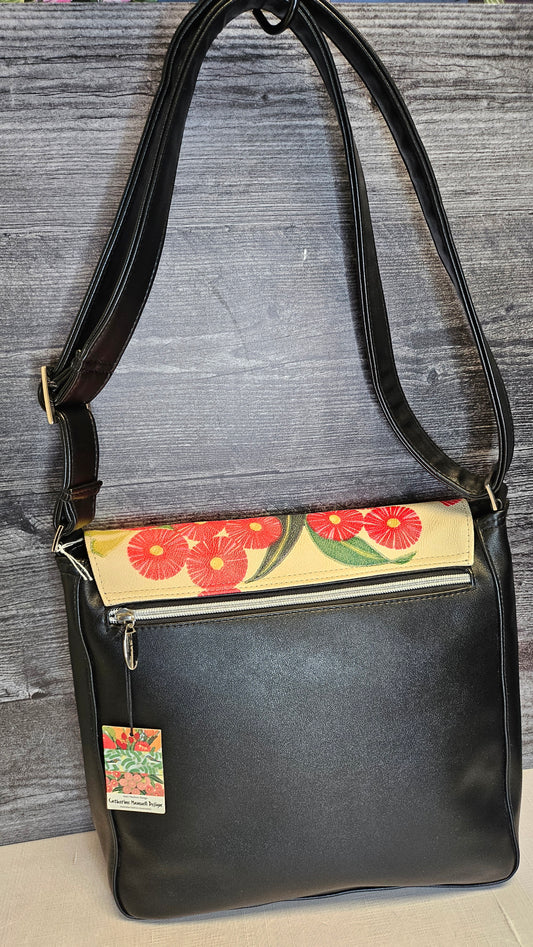 Catherine Manuell Black Floral Satchel BNWT (30cmx30cmx6cm)