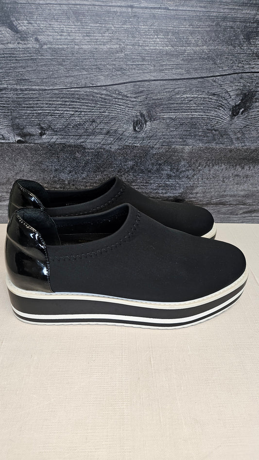 Isabella Anselmi Black/White Virginia Chunky Flat (40)