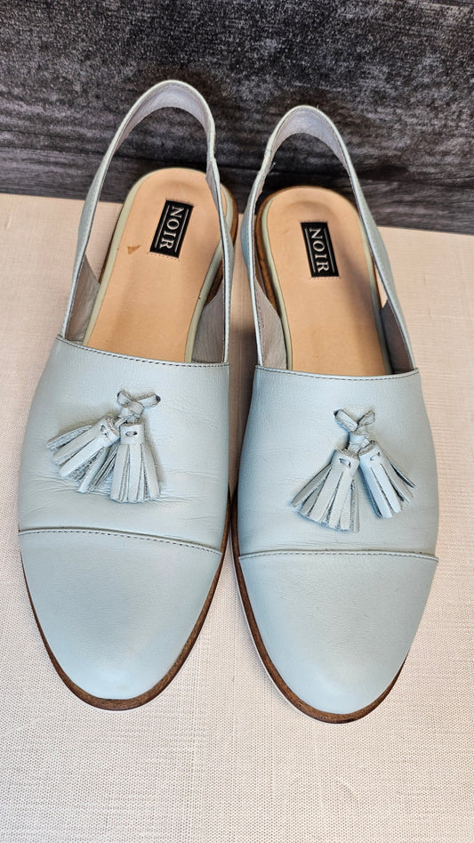 Noir Blue Leather Slingback (40)