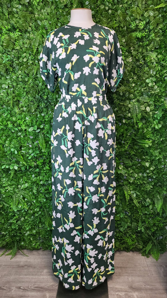 Kate Sylvester Lillies Silk Blend Top & Pants Set (8)